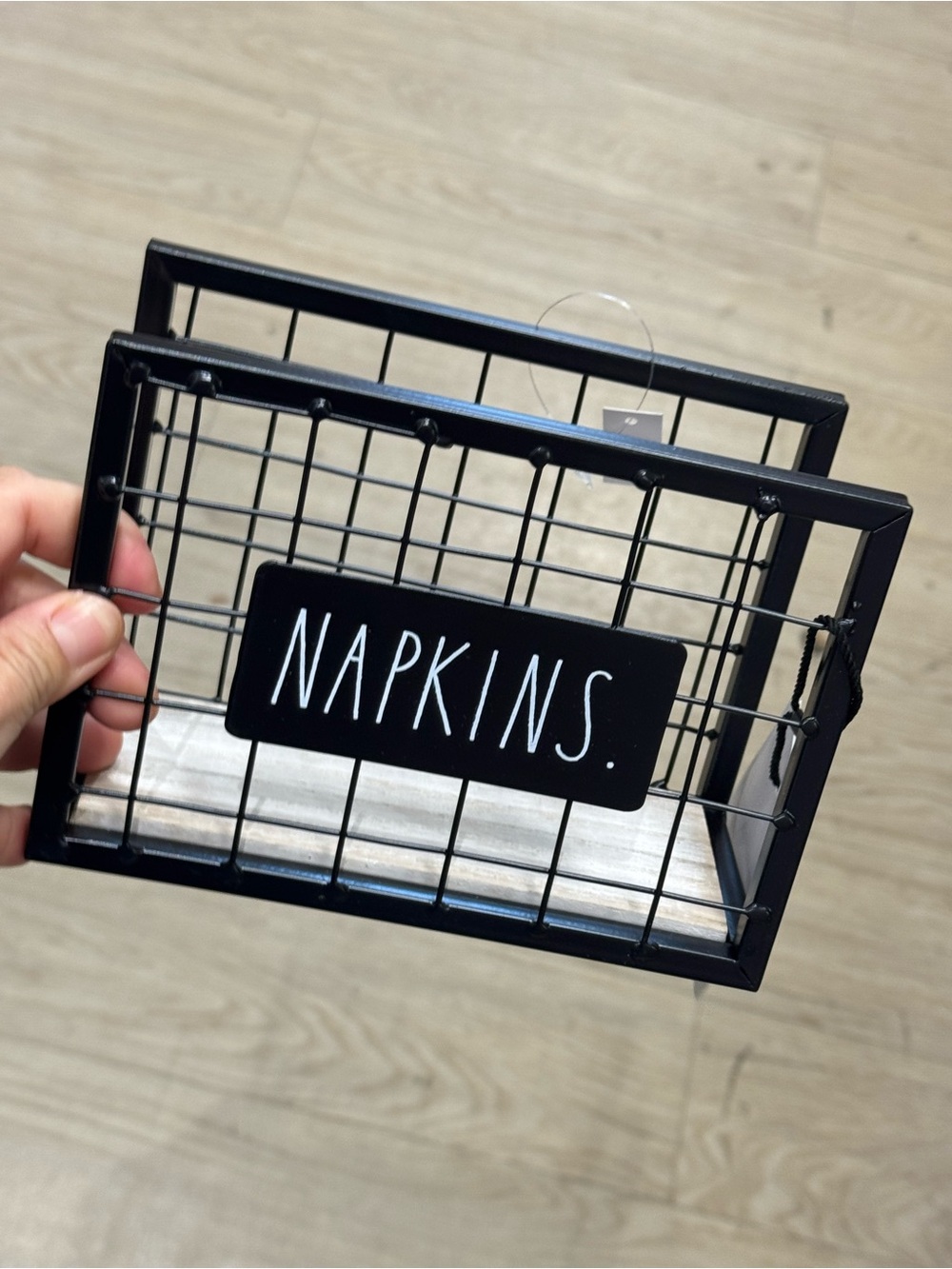 rae dunn Black Metal Napkin Holder -